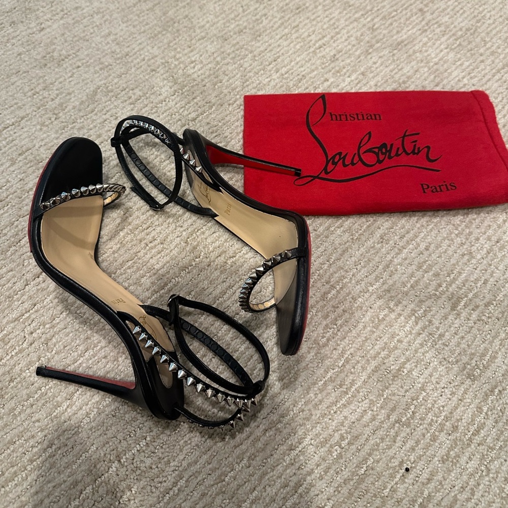 Christian Louboutin So Me Spike Sandals 37.5/7.5 (Excellent Condition)